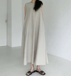 Traveler Midi Dress Cotton/Linen #1