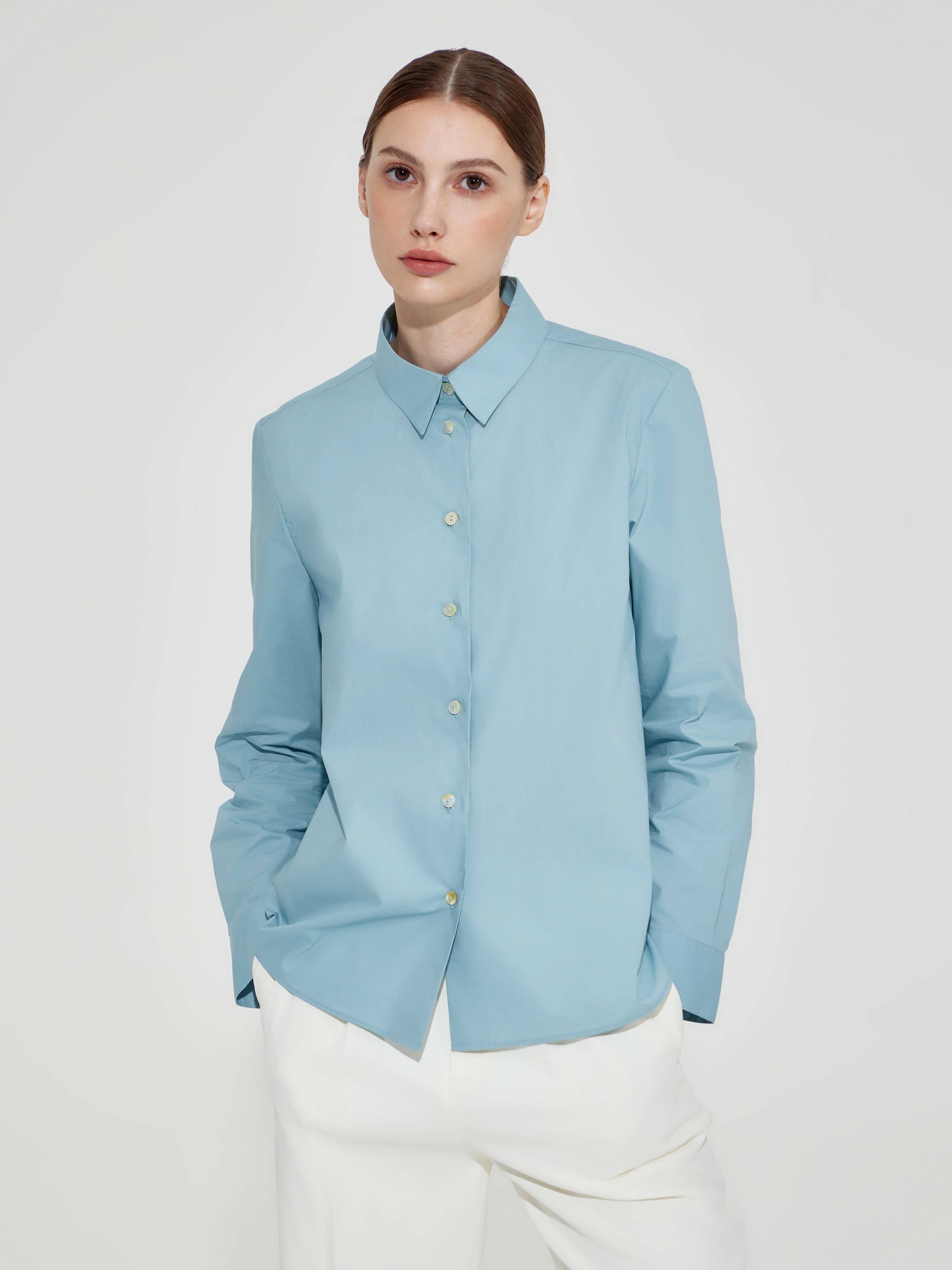 Cotton Shirt Nile Blue
