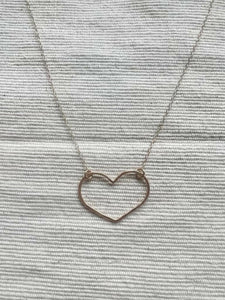 Open Heart Necklace in Gold Filled