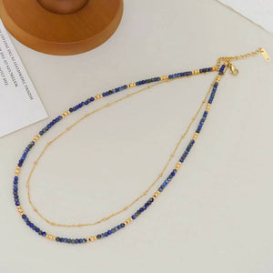 Self-Expression Beaded Double-layer Gemstone Necklace #9