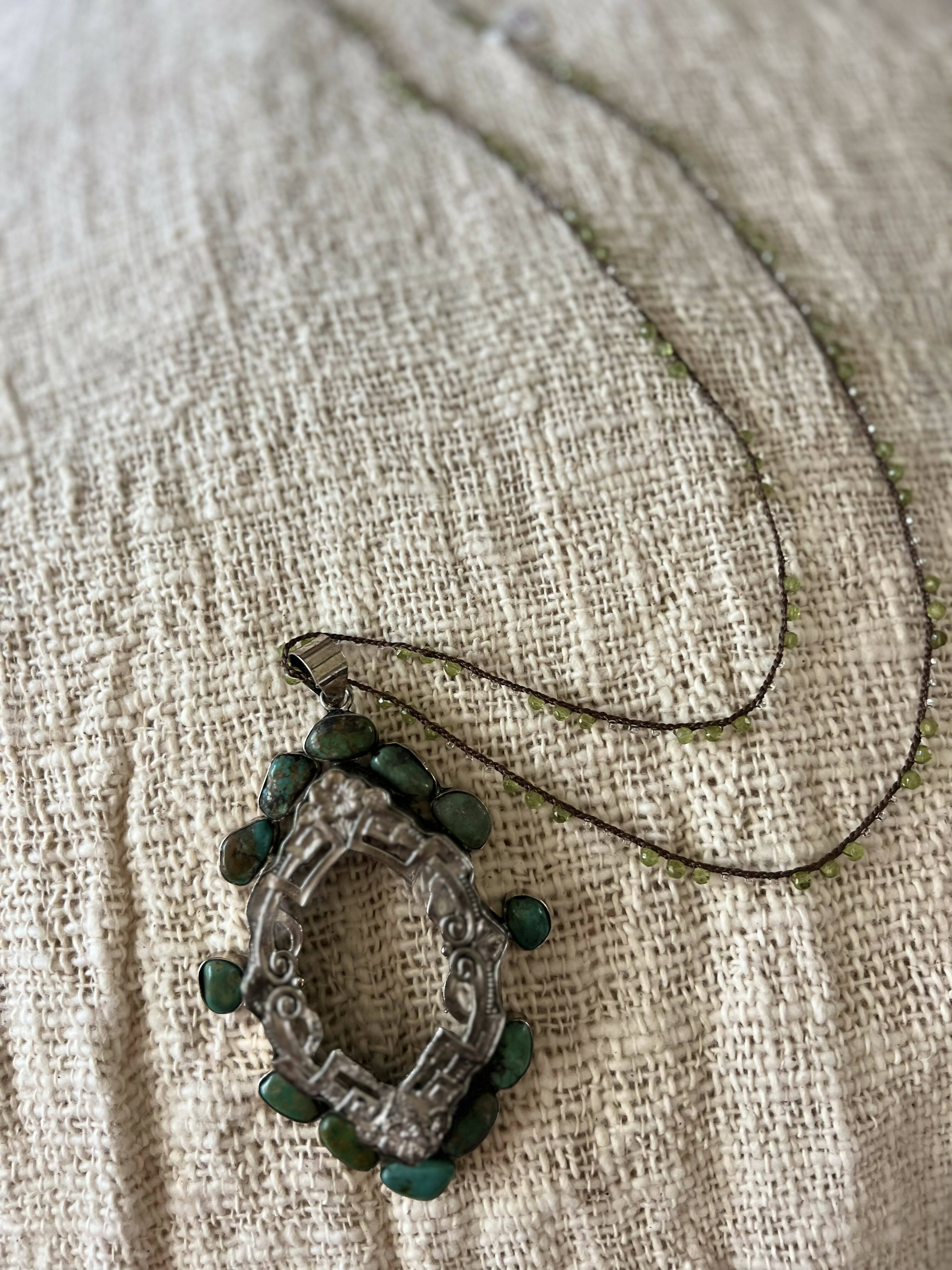 Handmade large vintage necklace