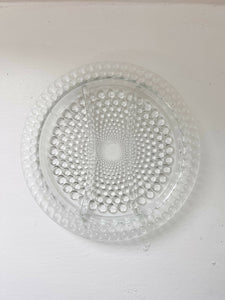 Vintage Hobnail Divided Dish