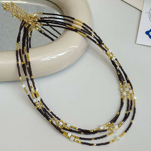 Strength Beaded Gemstone Necklace #12