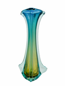 Murano Italian Handblown Tricolor Vase
