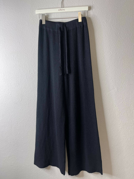 Waffle Knit Wide Leg Pants - From Marleylilly