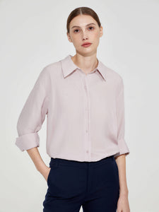 Designed Placket Shirt Misty Rose