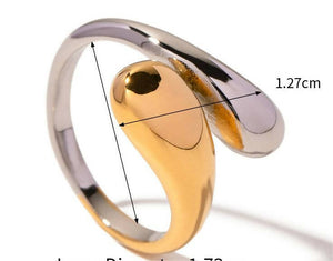 Gold-plated stainless steel adjustable ring #2