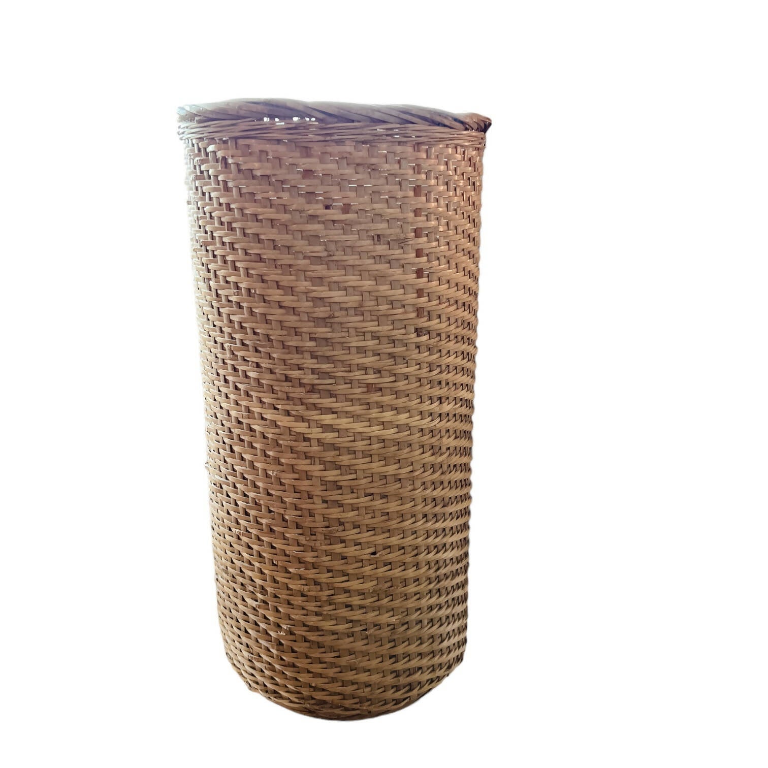 Vintage Tall Rattan Basket