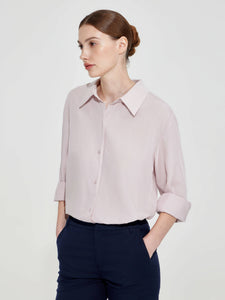 Designed Placket Shirt Misty Rose