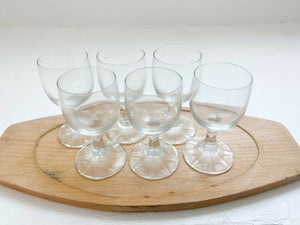 Crystal Sherry Glasses, Vtg Set of 6