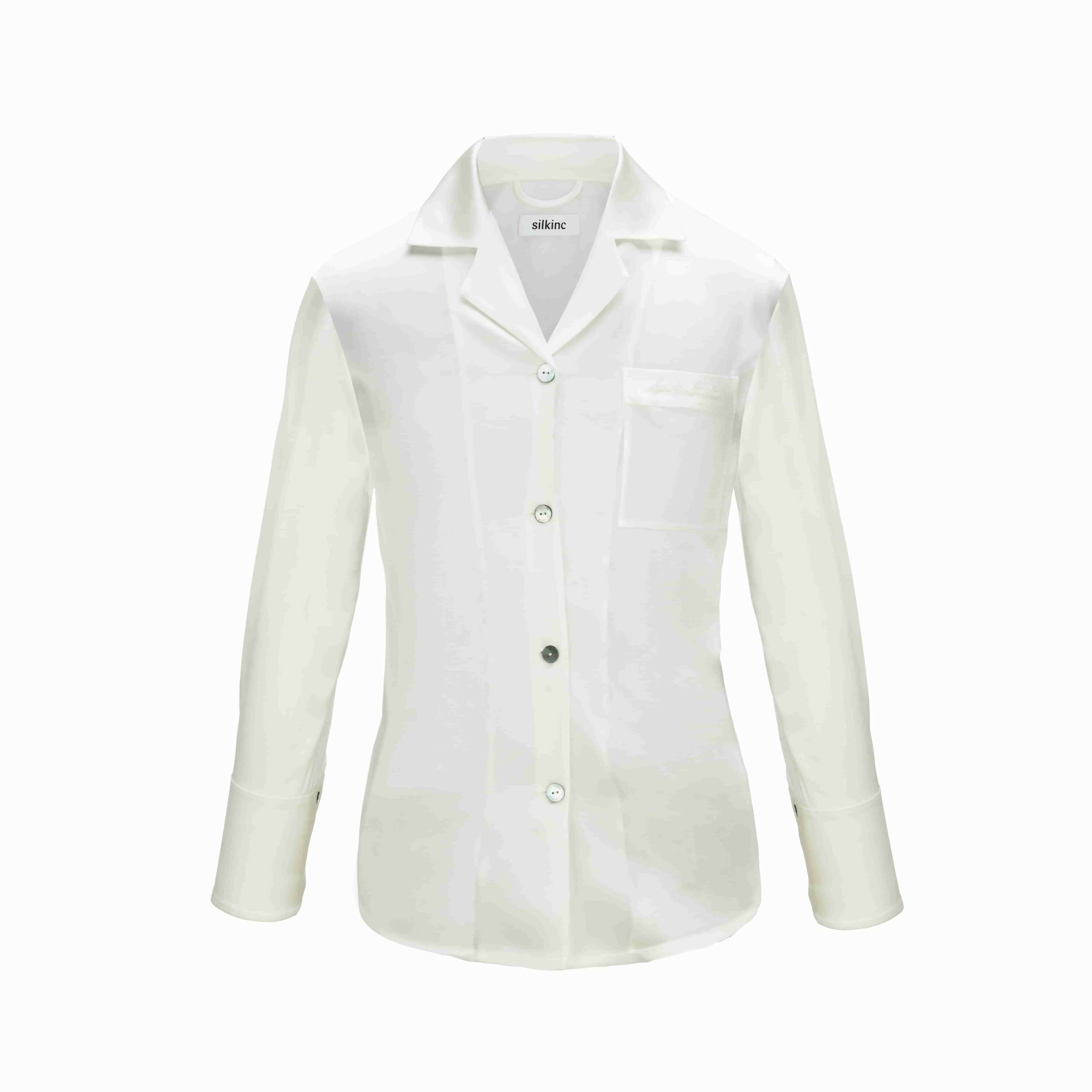 Moonwalker Silk Shirt-Moon White