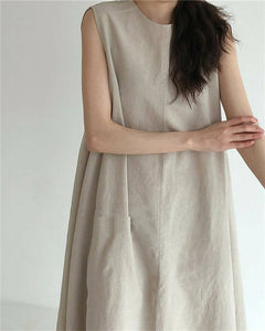 Traveler Midi Dress Cotton/Linen #1