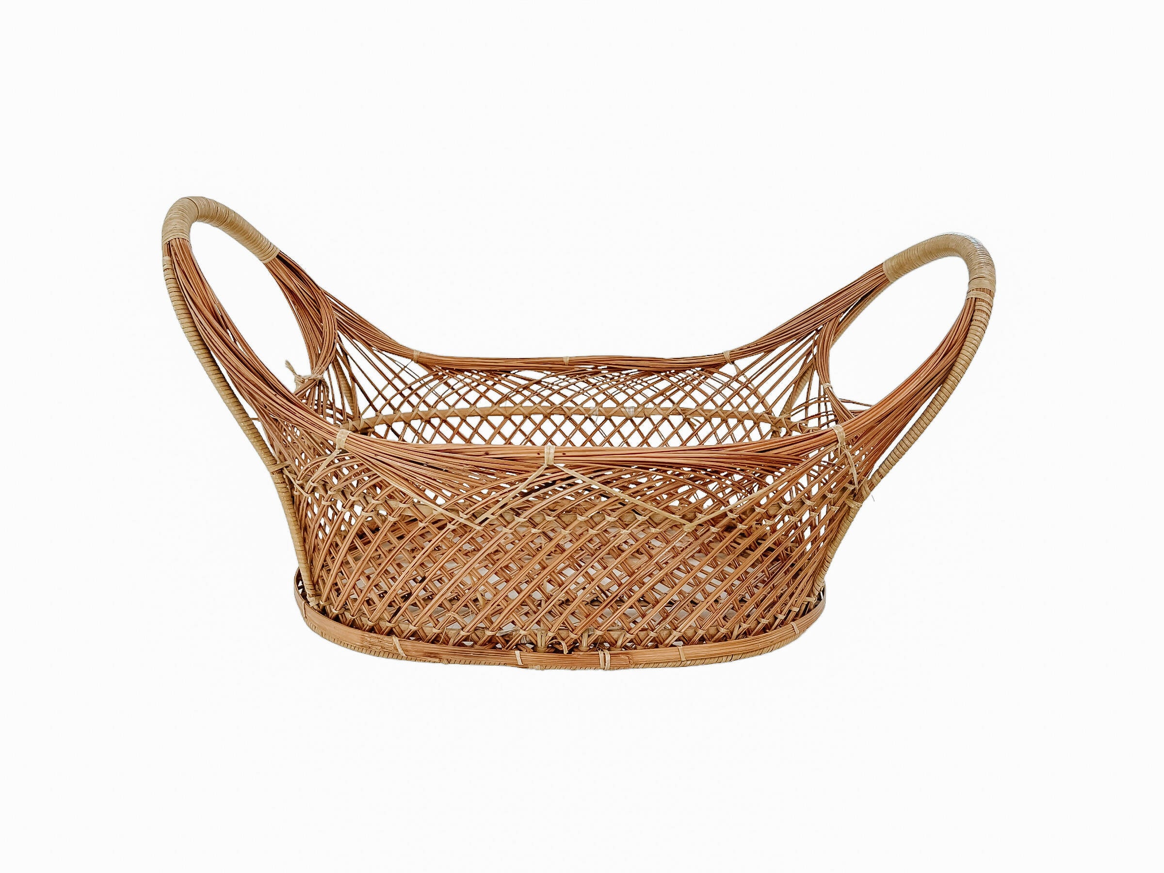 Vintage Unique Oblong Basket