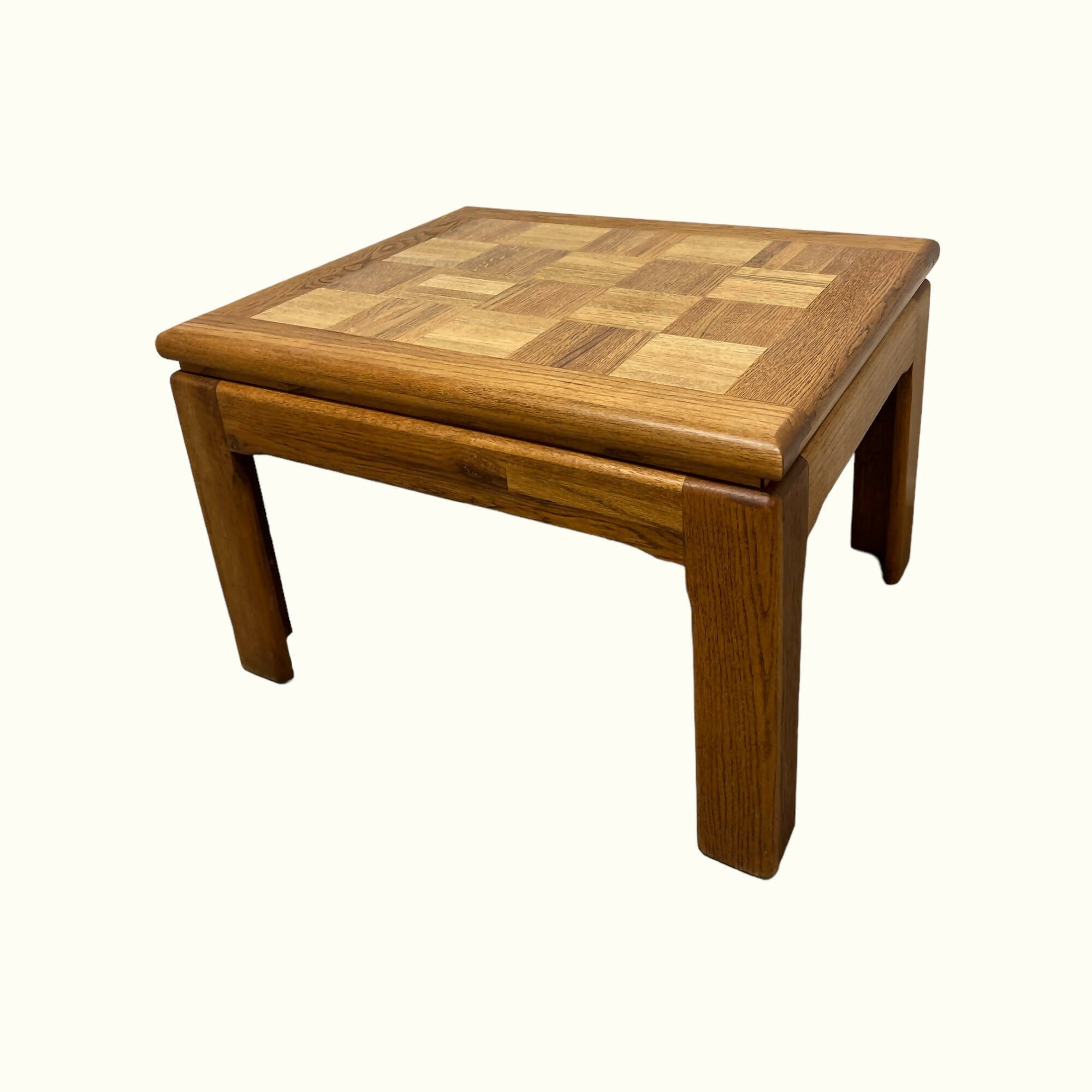 Upcycled Vtg Checkered Oak Table