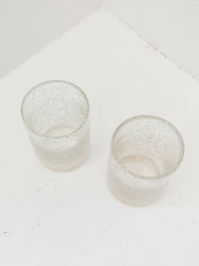 Handblown Bubble Glass, Set of 2