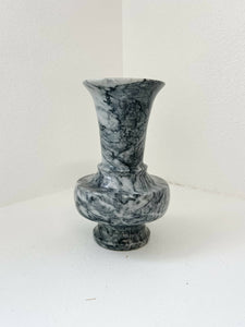 70s Grey Marble Vase, Vintage